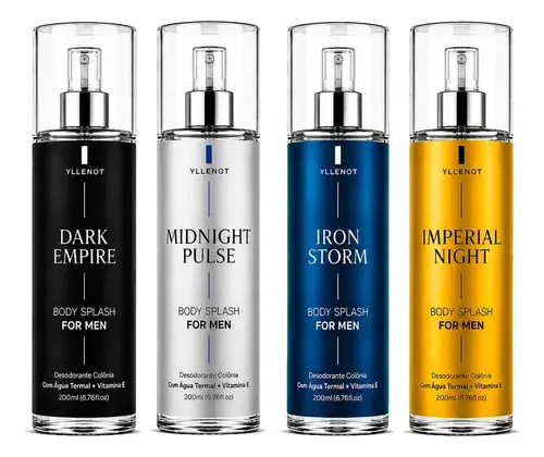 Kit 4 Body Splash Masculino 200ml Perfume de Luxo